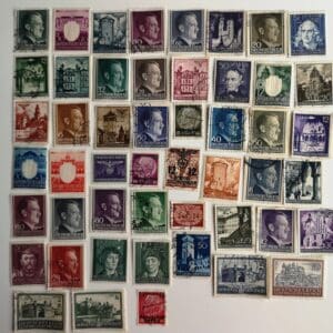 Assorted vintage German postage stamps with portraits