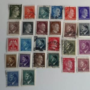 Assorted vintage German postage stamps with portraits